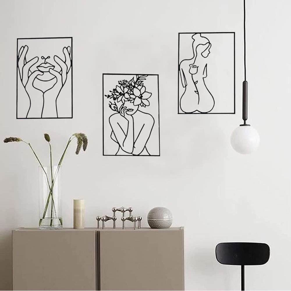 new Metal women body line wall art  firm price